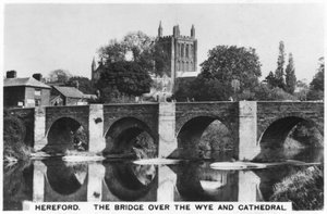 Le pont sur la Wye et la cathédrale, Hereford, 1936 - Unbekannt