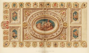 Le plafond de la salle du tribunal des échevins, Guildhall, Londres, 18e siècle 1886 - Unbekannt