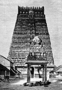 Le gopura principal du temple de Kumbakonam, Inde - Unbekannt