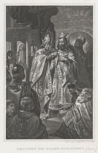 Le couronnement de Baudouin Ier le jour de Noël 1100, 19ème siècle - Unbekannt