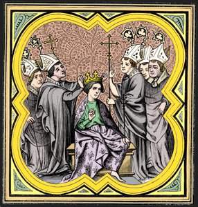 Le couronnement de Charlemagne 712-814, 14ème siècle