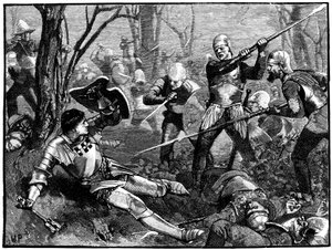 La mort de Warwick le Faiseur de Rois, 1471, vers 1880