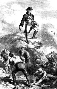 La défense de Breeds Hill, Prescott dans la redoute, 1775 vers 1880 - Unbekannt