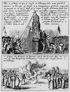 La destruction de Cheapside Cross et la brûlure du Livre des Sports, mai 1643, 1903