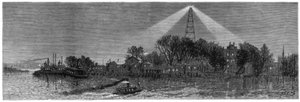 La lumière électrique à Hell Gate, New York, 1885 - Unbekannt