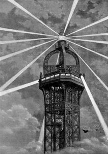 La lumière électrique au sommet de la tour Eiffel, Paris, 1889 - Unbekannt