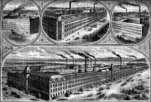 Les usines de la Singer Manufacturing Company, vers 1880 - Unbekannt