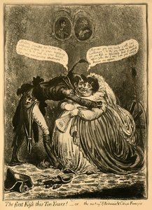 Le premier baiser en dix ans ! - ou - la rencontre de Britannia et du citoyen François, 1803, 1921 - Unbekannt