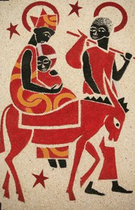 La fuite en Égypte. Fresque de l