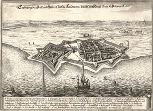 Les fortifications de Landskrona, Suède, capturées par les Danois pendant la guerre de Scanie - Unbekannt