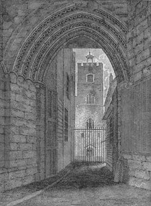 La porte du prieuré Saint-Barthélemy, West Smithfield, Londres, vers 1850 - Unbekannt