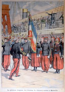 Le glorieux drapeau des zouaves de Palestro arrive à Marseille, 1903 - Unbekannt