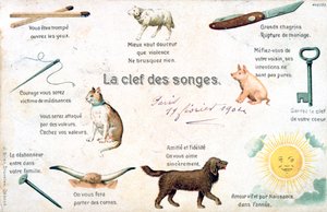 La clé des rêves, carte postale française, vers 1900 - Unbekannt