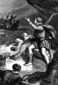 Les derniers moments de Sir Humphrey Gilbert, 1583, vers 1880 - Unbekannt