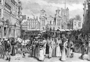 La place du marché, Kingston upon Thames, Surrey, 1890 - Unbekannt