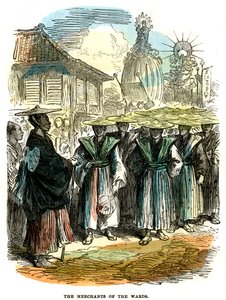Les marchands du quartier, procession du festival du Nouvel An à Yokohama, Japon, 1872 - Unbekannt