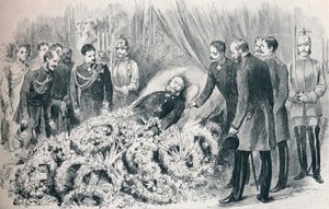 Le passage du premier empereur allemand : le lit de mort de Guillaume Ier, 1888, 1911 - Unbekannt