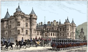 La reine quittant le palais de Holyrood, Édimbourg, 1886, 1900 - Unbekannt