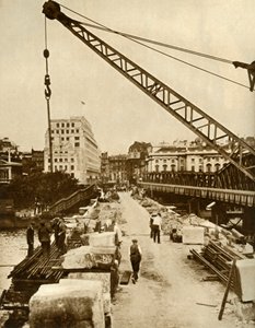 La reconstruction du pont de Waterloo, Londres, 1934 - Unbekannt