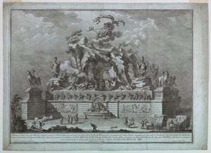La représentation du mont Etna avec la forge de Vulcain