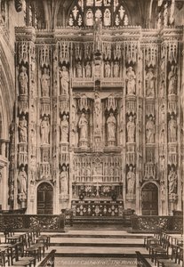 Le retable, cathédrale de Winchester, Hampshire, début 20e siècle