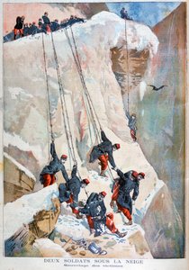 Le sauvetage de deux soldats français après une avalanche - Unbekannt