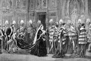 La procession royale au Palais de Westminster en route vers la Chambre des Lords - Unbekannt