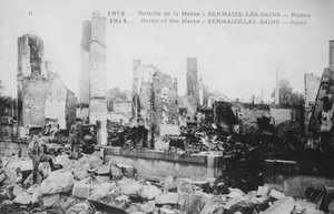 Les ruines de Sermaize-Les-Bains, France, Bataille de la Marne, Première Guerre mondiale, 1914 - Unbekannt
