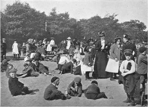 La carrière de sable, Victoria Park, Londres, vers 1900-1901