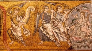 La mer rendit ses morts Le Jugement dernier, (détail), 12e siècle - Unbekannt
