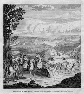 Le siège de Barcelone pris par le comte de Peterborough en 1705 - Unbekannt