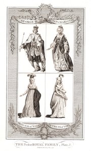 La famille royale actuelle publiée le 9 mai 1795 par Alexander Hogg