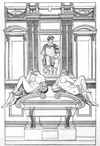 Le tombeau de Julien de Médicis dans la nouvelle sacristie de la basilique San Lorenzo, Florence - Unbekannt