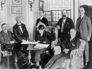 Les négociateurs du traité, 6 décembre 1921