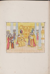La cérémonie de mariage du tsar Mikhaïl Féodorovitch et Yevdokiya Loukianovna, 1810