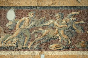 Scène de théâtre, mosaïque de Daphné, Turquie