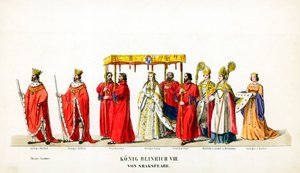 Costumes de théâtre pour la pièce de Shakespeare, Henry VIII, 19ème siècle - Unbekannt
