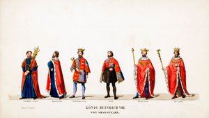 Conceptions de costumes de théâtre pour la pièce de Shakespeare, Henry VIII, XIXe siècle - Unbekannt