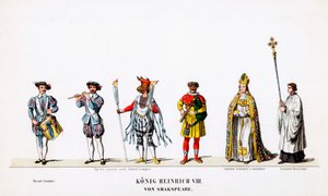 Costumes de théâtre pour la pièce de Shakespeare, Henry VIII, 19e siècle - Unbekannt