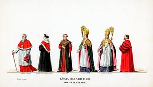 Costumes de théâtre pour la pièce de Shakespeare, Henry VIII, 19ème siècle - Unbekannt