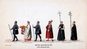 Conceptions de costumes de théâtre pour la pièce de Shakespeare, Henry VIII, 19ème siècle - Unbekannt
