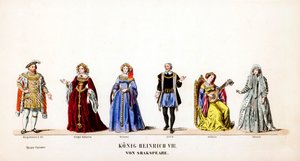 Costumes de théâtre pour la pièce de Shakespeare, Henry VIII
