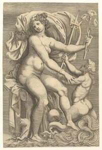 Thétis assise avec un triton