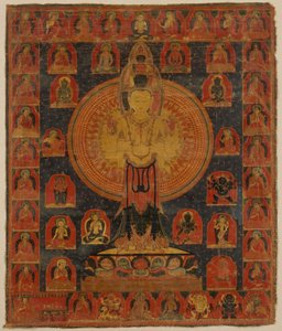Chenresi aux mille bras, une forme cosmique du Bodhisattva Avalokiteshvara, 14e siècle - Unbekannt