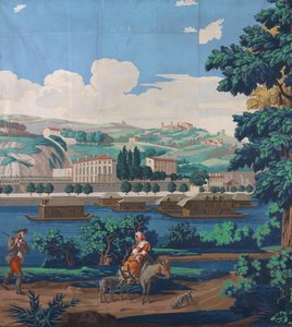 Trois panneaux joints : Les vues de Lyon, France, Première édition