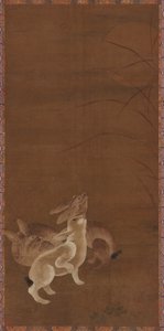 Trois lièvres regardant la lune, 1368-1644