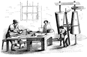 Lancer un vase en terre cuite, vers 1860 - Unbekannt