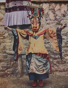 Lama tibétain vêtu pour la danse du diable, vers 1935 - Unbekannt