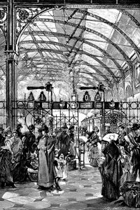 Barrière de billets à la gare de Philadelphie, Pennsylvanie, USA, 1890 - Unbekannt