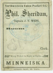 Billet pour le bateau à vapeur Phil. Sheridan, 9 décembre 1868 - Unbekannt